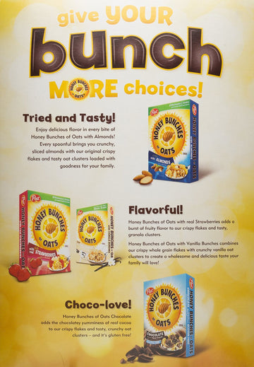 Post Honey Bunches Of Oates Honey Roasted Cereal 14.5 Oz (Pack Of 12)