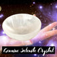 Worldly Finds Selenite Crystal Smudge Bowl, Polished Thickly Hand-Carved, Moroccan Crystal Holder To Charge, Cleanse Crystals, C