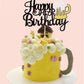 ZHUOWEISM malt-inspired Mug Cake Topper, Glitter Cheers Design, 6.0 x 8.7, Bamboo, Black