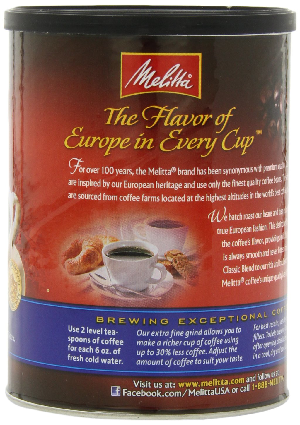 Melitta Coffee Medium Roast Extra Fine Grind, Classic Blend, 11 Ounce