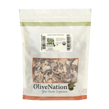 OliveNation Organic Dried Oyster Mushrooms, Non-GMO, Gluten Free, Vegan - 4 Ounce