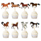 Ercadio 48 Pack Horse Cupcake Toppers Horse Racing Cupcake Picks Equestrian Race Theme Baby Shower Birthday Party Cake Decoratio