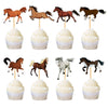Ercadio 48 Pack Horse Cupcake Toppers Horse Racing Cupcake Picks Equestrian Race Theme Baby Shower Birthday Party Cake Decoratio