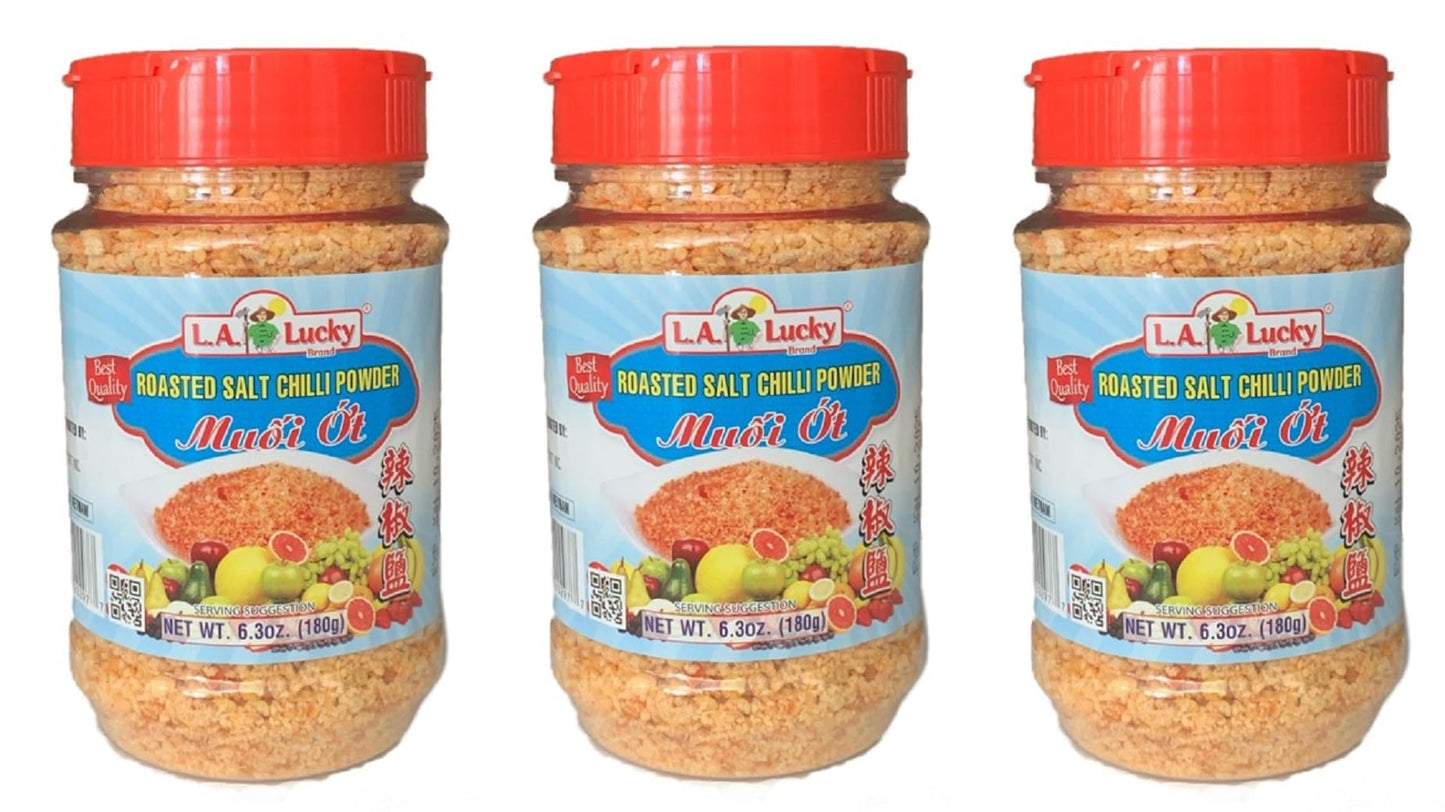 3 Packs - Roasted Salt Chili Powder - Muoi Ot - 6.3 Oz