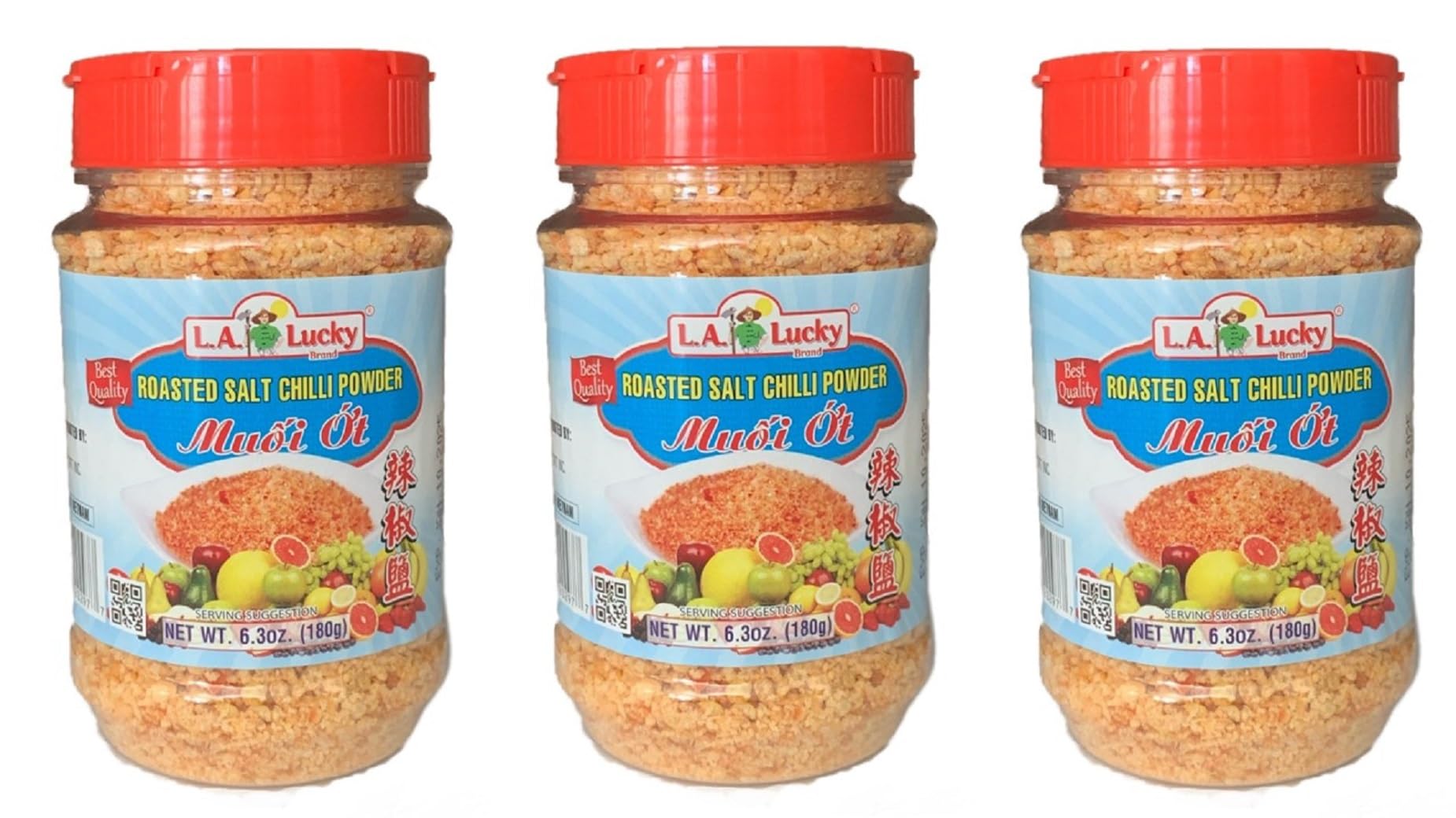 3 Packs - Roasted Salt Chili Powder - Muoi Ot - 6.3 Oz