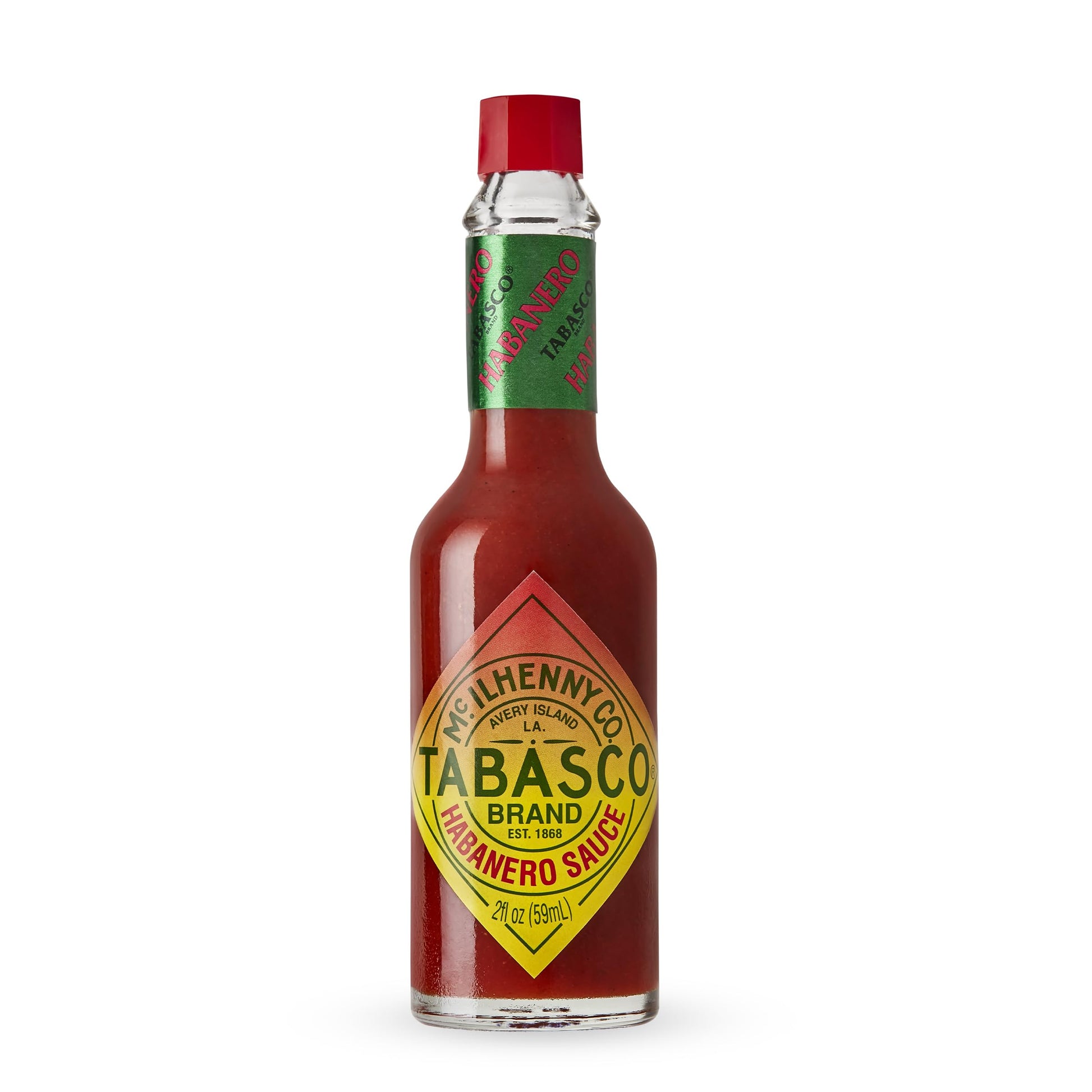 TABASCO Brand Habanero Hot Sauce, Spicy Heat & Fruity Balance, Glass Bottle, Jamaican-Style, Packed with Heat, Great for Wing Sa