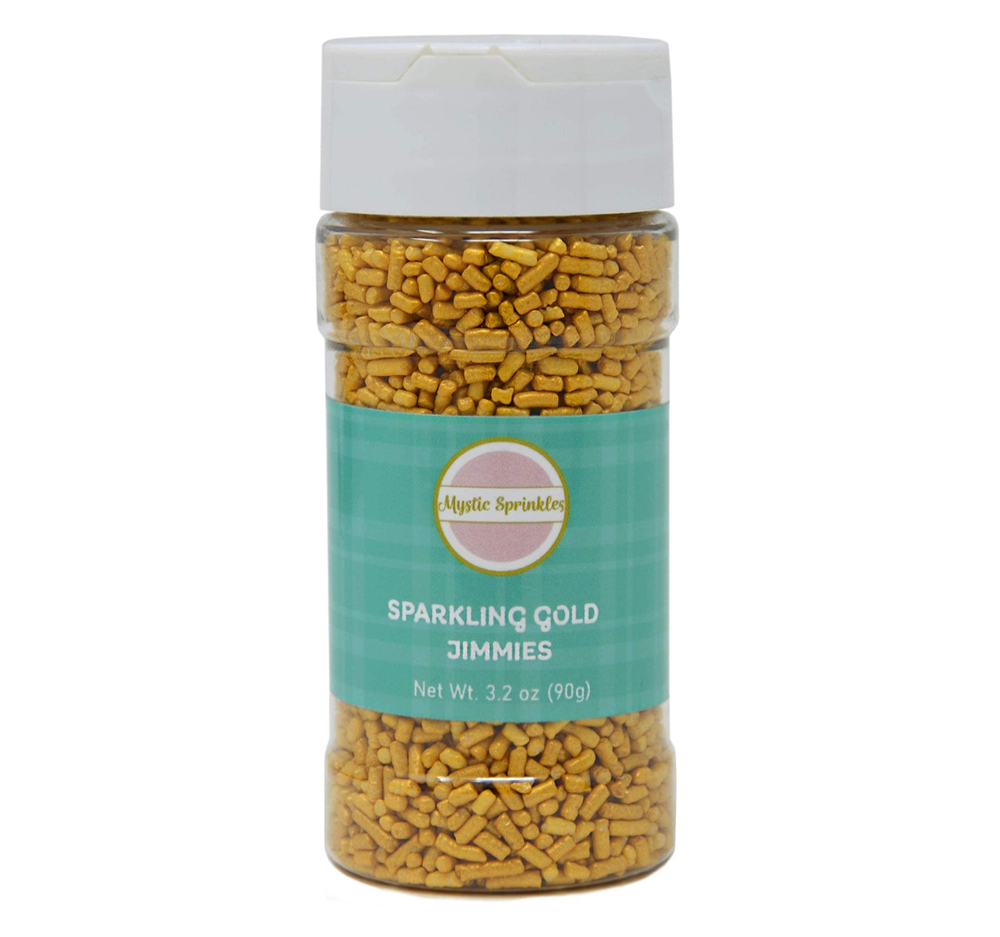 Mystic Sprinkles Sparkling Gold Jimmies 3.2Oz Bottle