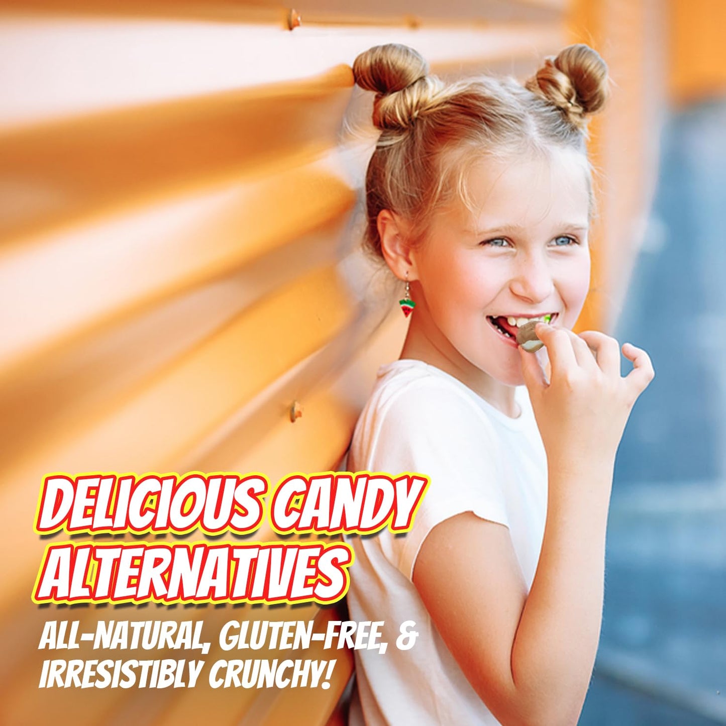 Strawberry And Cream Bites Freeze Dried Fruit Candy From Tiktok, Asmr Crunchy Candy, Sweet And Sour Kids Snacks, Unique Novelty