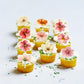 Ephlyn Edible Flower Cupcake Toppers, 50 Pcs Wafer Paper, 1.8 cm, Rose Red, Party Decorations for Bridal, Baby Shower, Birthday, Anniversary