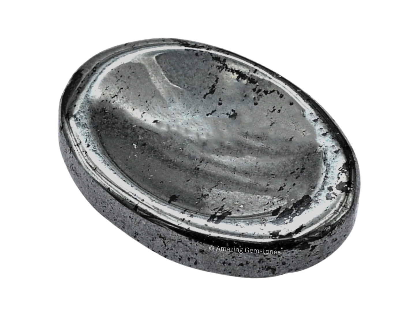 Hematite Crystal Worry Stones For Anxiety - Thumb Worry Stone For Stress Meditation, Anxiety Relief Items Healing Stones And Cry