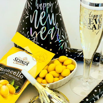 Nutic Lemoncello Chocolate Covered Almonds - 5 Oz Bags, 6 Pack, White Chocolate and Lemon Creme Candy Snack