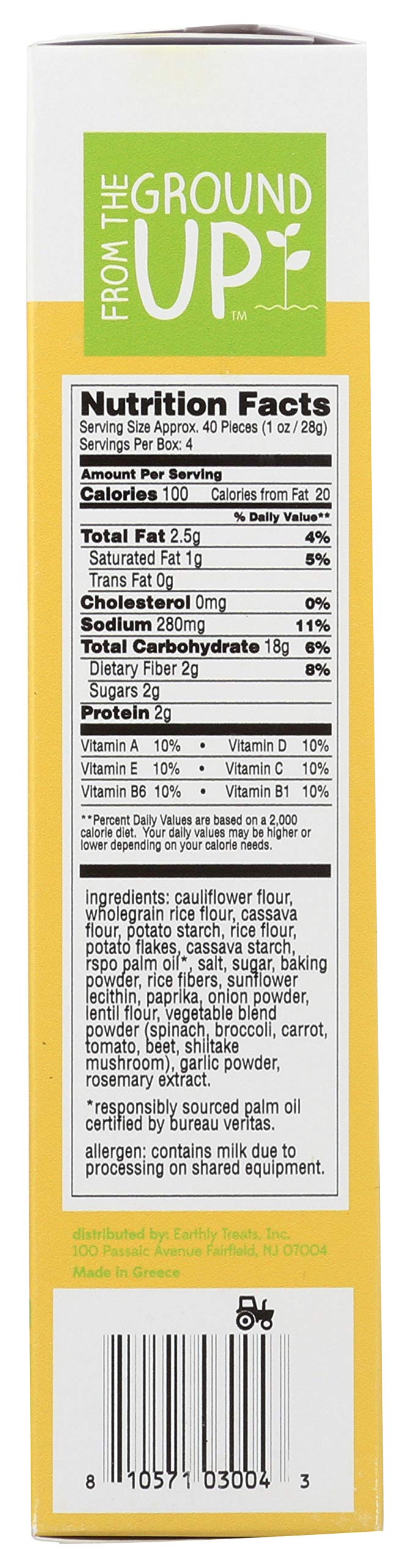 FROM THE GROUND UP Cauliflower  ers Sea Salt, 4 Ounce, Pack of 1