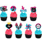 Music Cupcake Toppers 36Pcs For Girl Birthday Party Cake Decorations Popular Music Tik Theme Party Supplies Dessert Cake Toppers