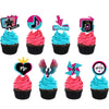 Music Cupcake Toppers 36Pcs For Girl Birthday Party Cake Decorations Popular Music Tik Theme Party Supplies Dessert Cake Toppers