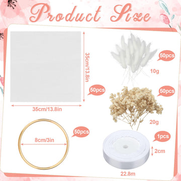 Misdary 50 Set Wedding Almond Candy Favors for Guests Include Ring and Tulle Bag DIY Marzipan Souvenirs for Engagement Bridal Sh
