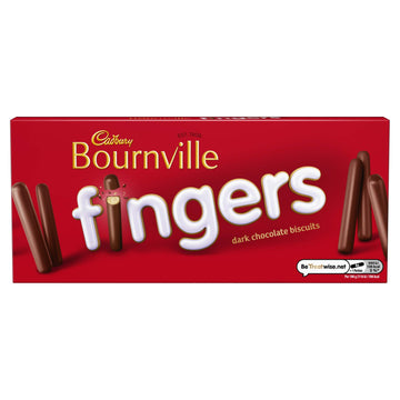Cadbury Bournville Fingers Dark Chocolate Biscuits Cookies, 110 G