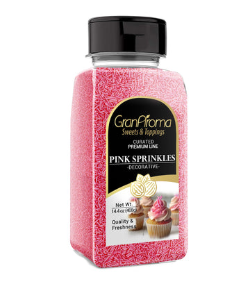 GranAroma Pink Sprinkles, 14.4 oz, Decorative, Cakes & Cupcakes