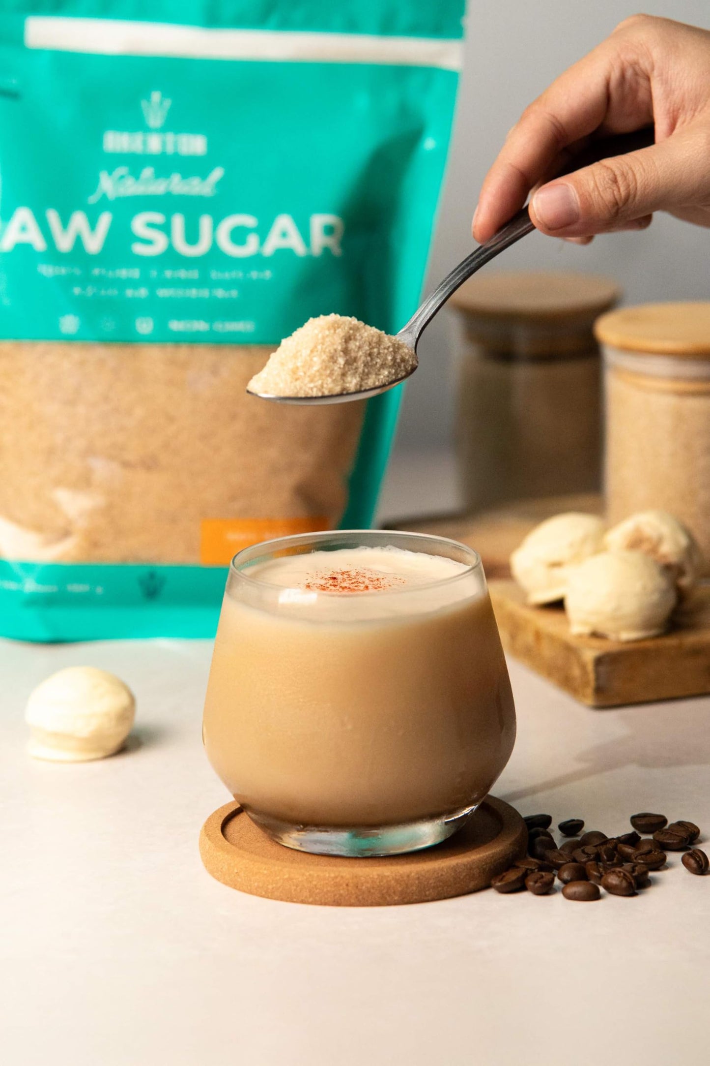 Akenton Natural Raw Cane Sugar, 1.5 Pound Resealable Bag | 100% Natural, Unprocessed, Unbleached, Unrefined Sugar | Gluten-Free,