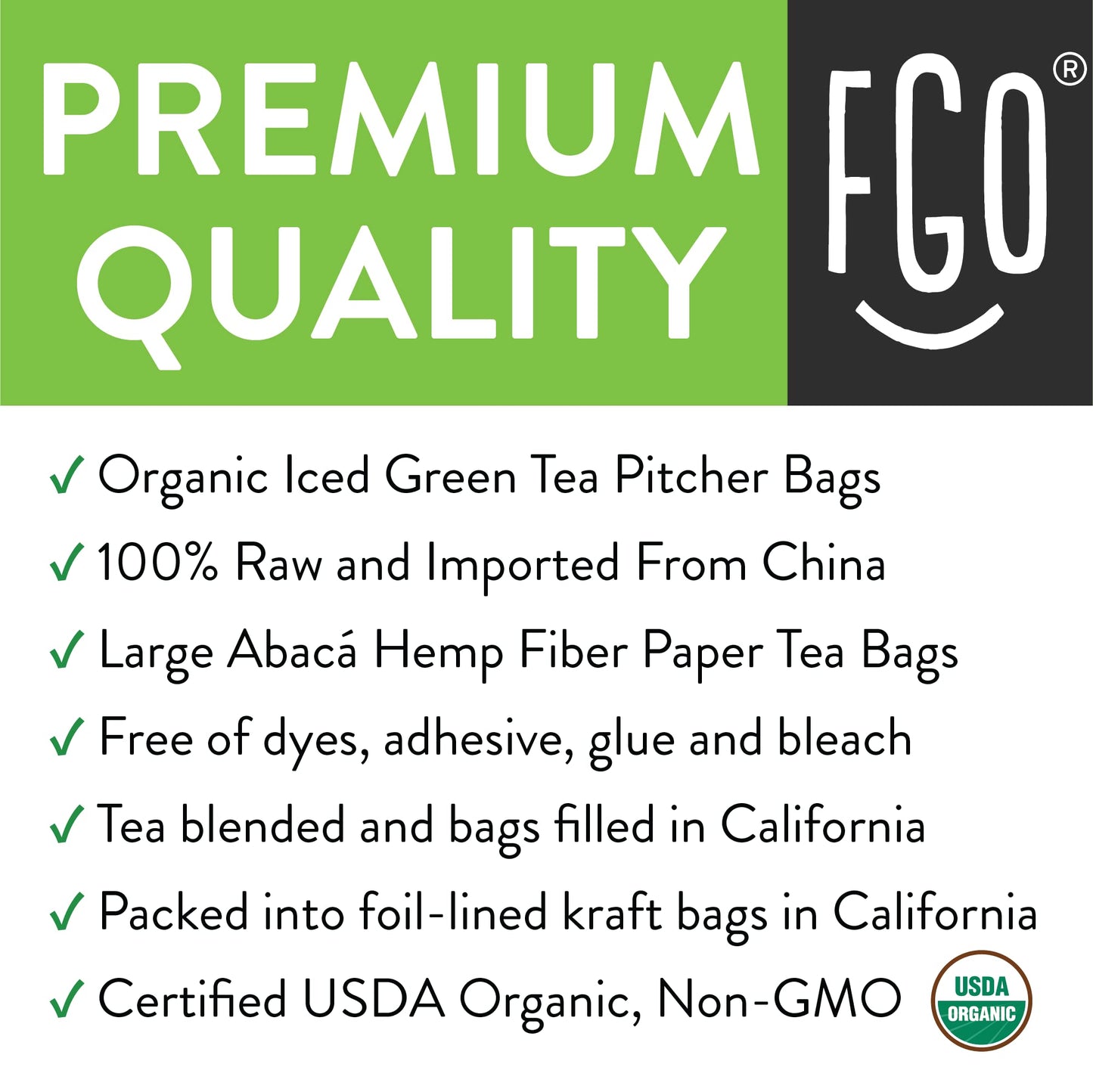 Fgo Organic Matcha Green Tea Powder, Japanese Culinary Grade For Cooking, Baking, And Smoothies, 4 Ounce Resealable Bag, Packagi