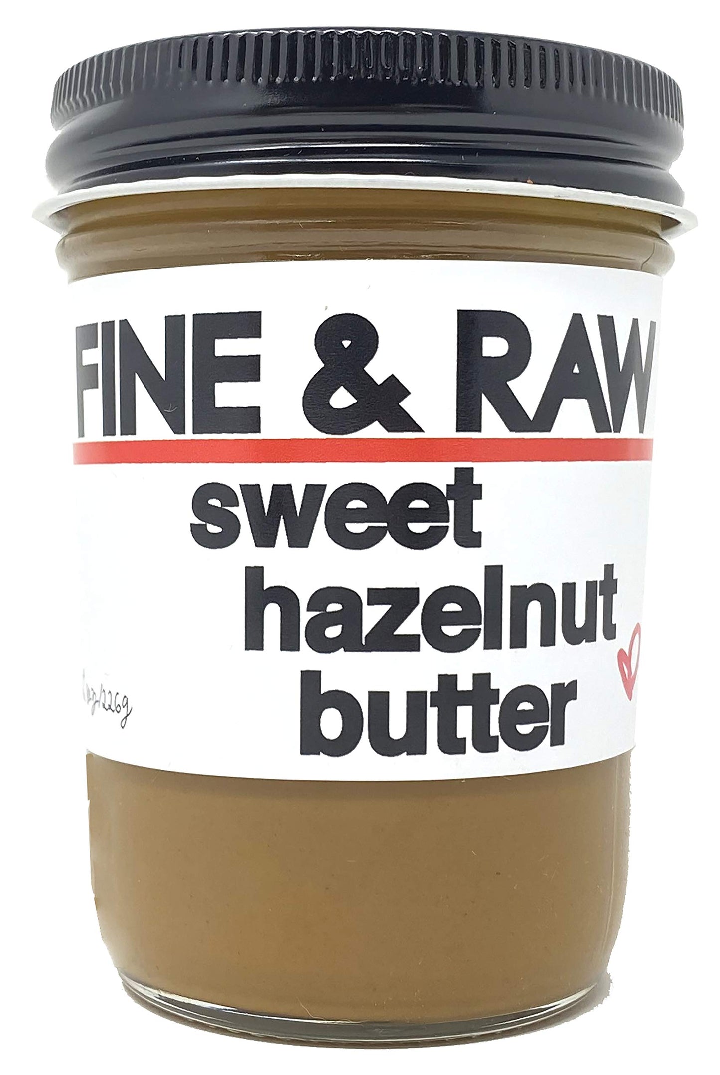 Fine & Raw Organic Hazelnut Butter Spread 8 Ounce - Clean Ingredients, Vegan, And Organic Hazelnut Spread (Sweet Hazelnut)