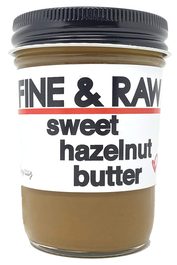 Fine & Raw Organic Hazelnut Butter Spread 8 Ounce - Clean Ingredients, Vegan, And Organic Hazelnut Spread (Sweet Hazelnut)