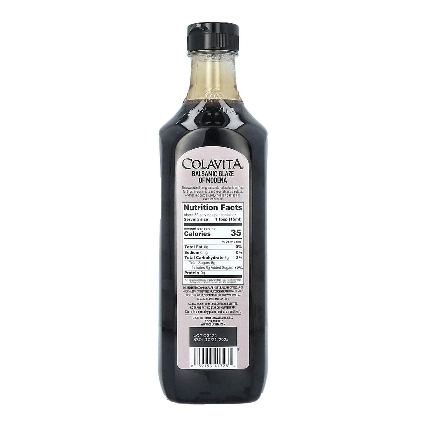 Colavita Balsamic Glaze - 32 Fl Oz - Tart And Sweet Flavor Perfect For Enhancing Salads, Pasta, Pizza, And More