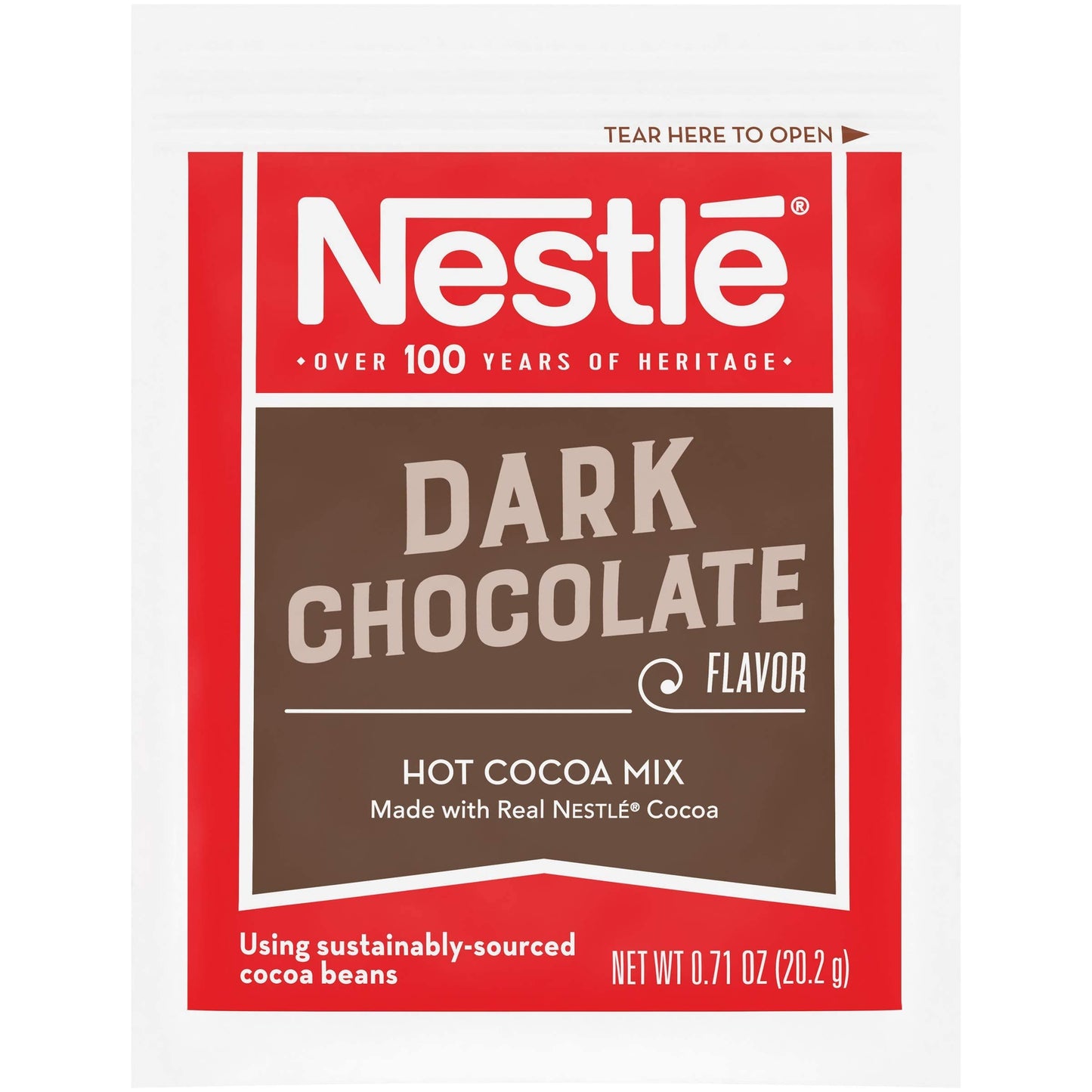 Nestle Hot Cocoa Dark Chocolate Flavor Mix, Bulk Pack of 300, 0.71 oz Packets, Rich Brown