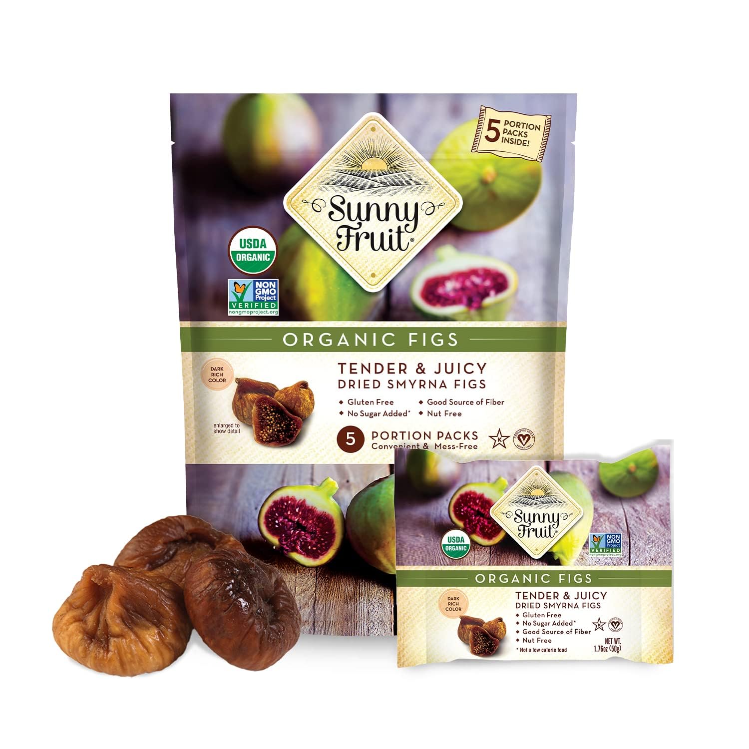 Sunny Fruit Organic Figs, Organic Figs Tender And Juicy Dried Smyrna Figs