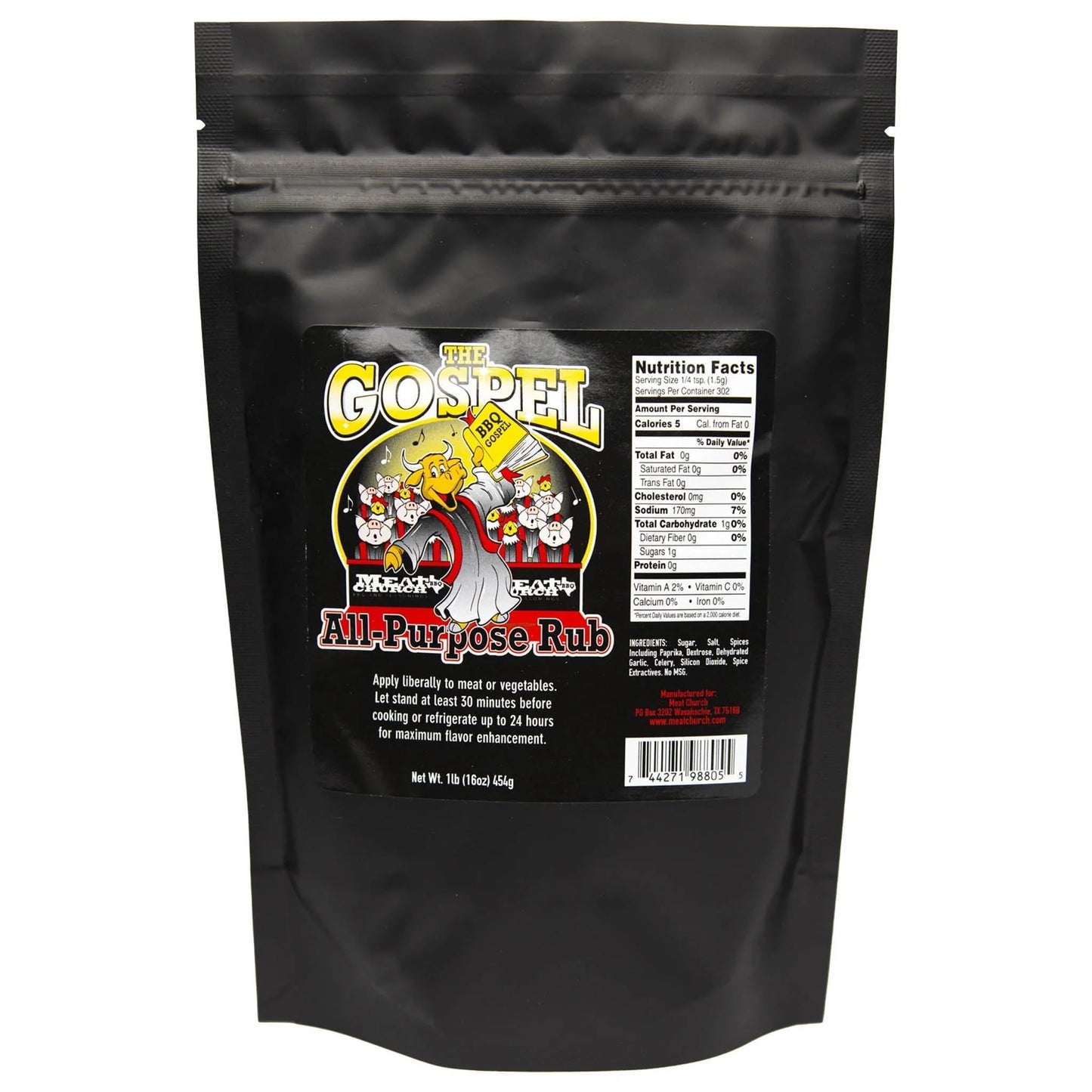 Meat Church The Gospel All-Purpose 12.5 Oz. Bbq Rub