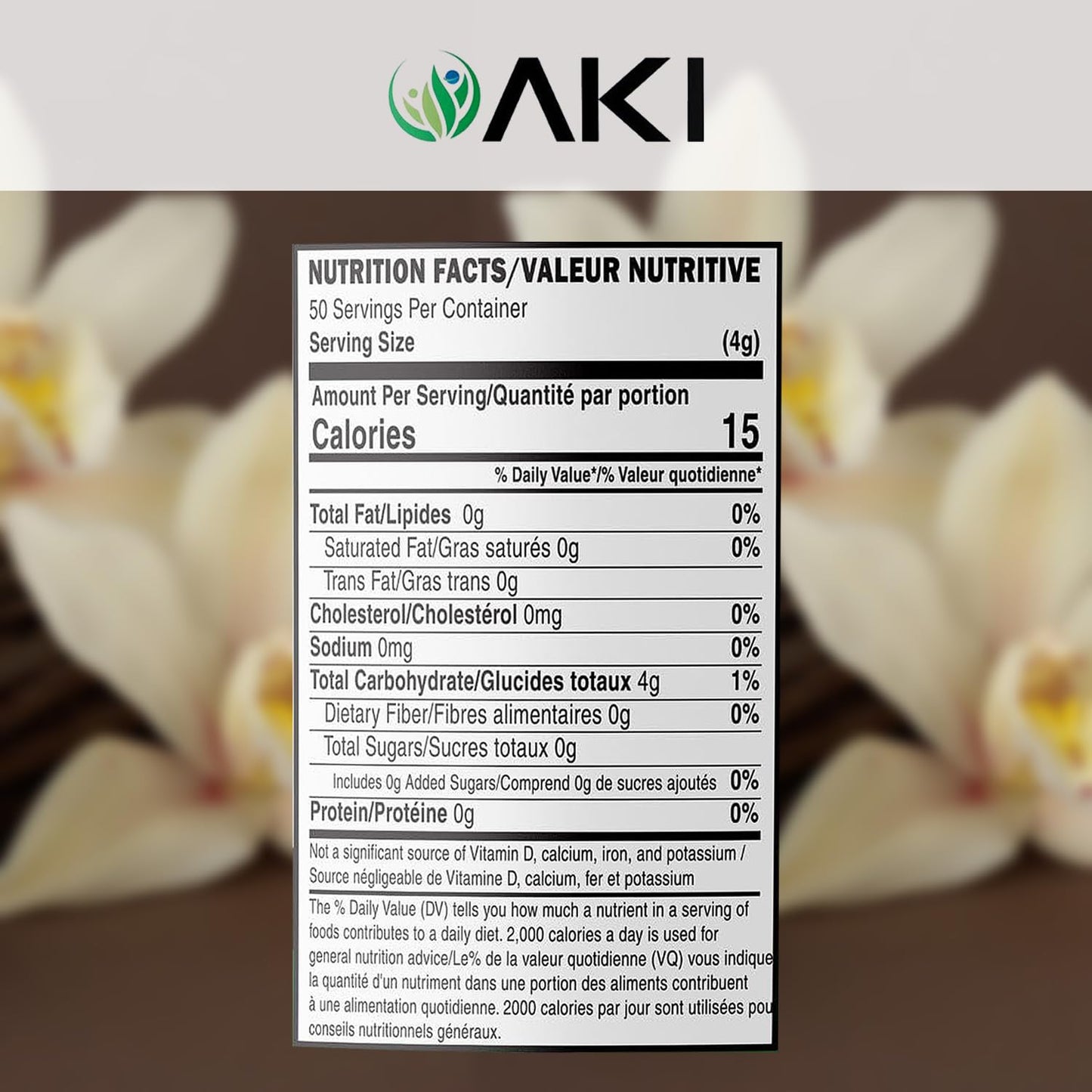 AKI ORGANIC Fine Vanilla Powder - Light Yellow, 5.29 Ounce, Non-GMO,   -Free, Ideal for Baking, Cooking and Smoothies