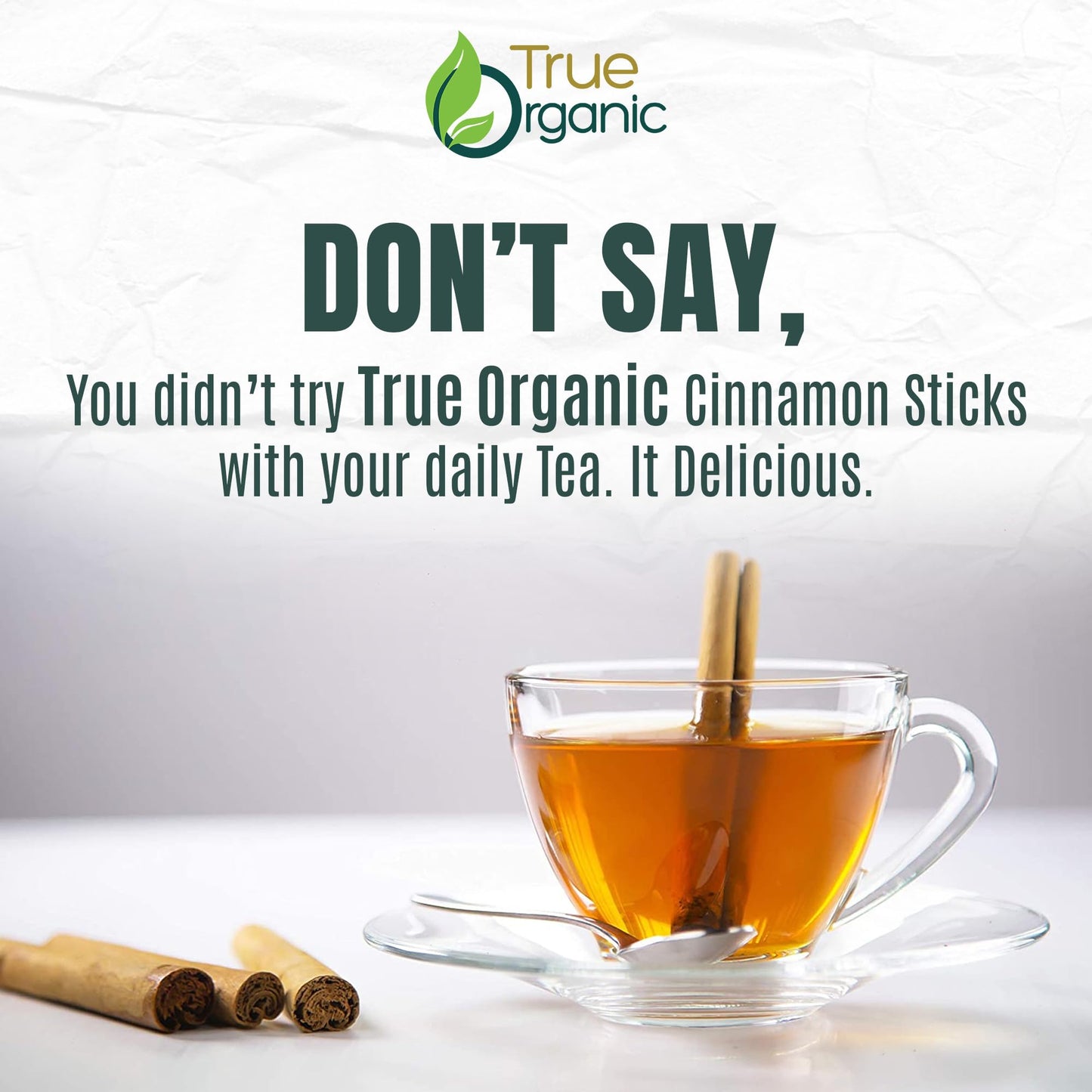 True Organic Ceylon Cinnamon Sticks, 04 Ounces, USDA Organic & Kosher Certified, Non-GMO, Ceylon Cinnamon Stick, Pure Ceylon Qua