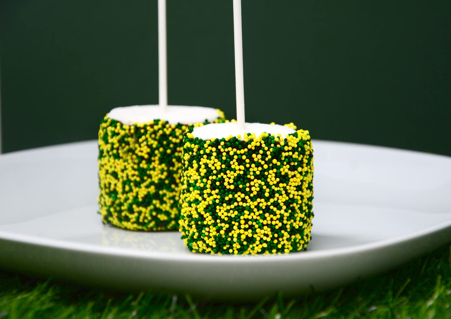 Mystic Sprinkles The Big Game Nonpareil Mix 3.8Oz Bottles (Green & Yellow)