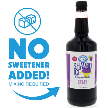Hypothermias Shaved Ice Syrup Concentrate - G  Flavor - 32 Fl Oz - Makes 8 Gallons - Unsweetened, Requires Sweetener and Water