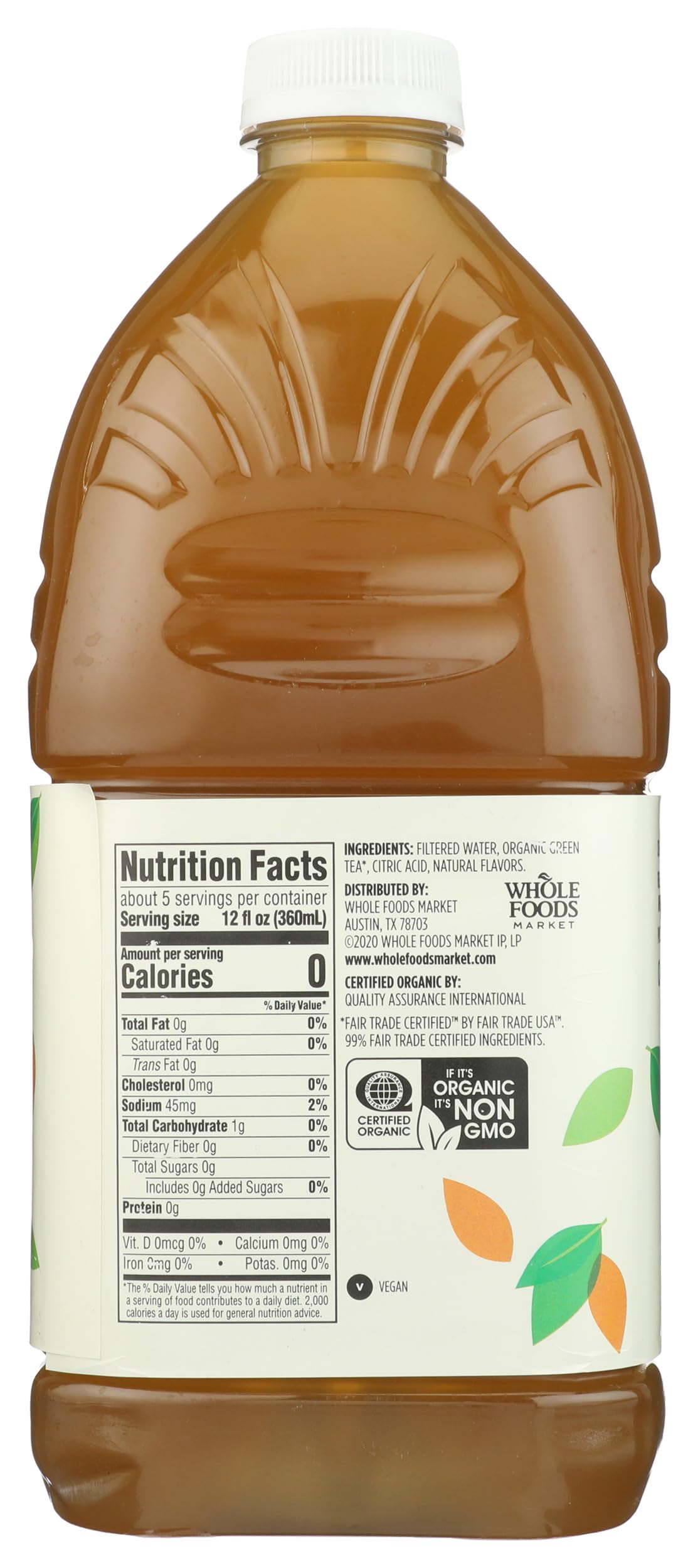 365 by Whole Foods Market Organic Unsweetened Green Tea, 64 Fl Oz - Refreshing & Healthy Beverage, Perfect for Daily Hydration