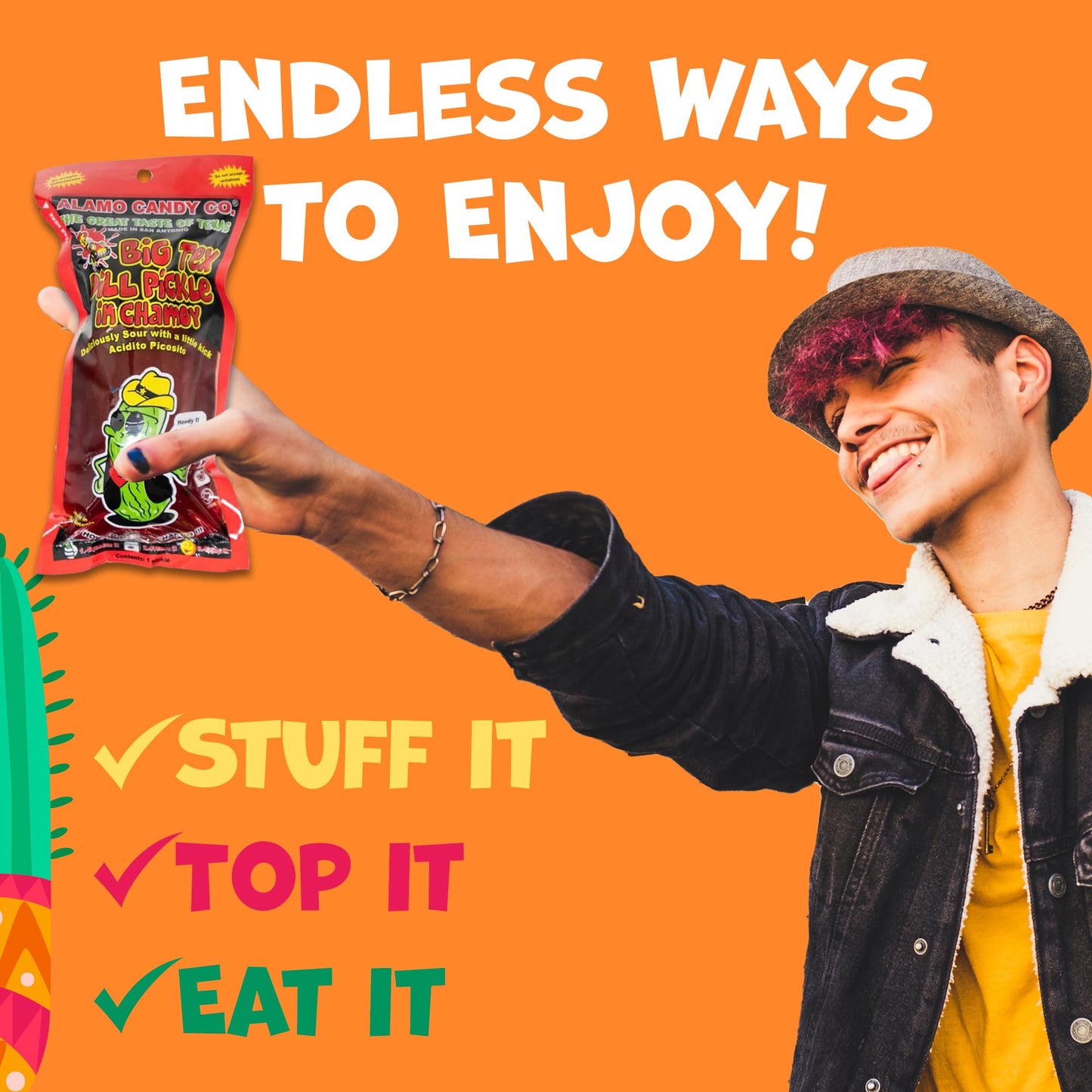 Chamoy Pickle Kits By Happy Packs | Pepinillos Con Chamoy | Includes 1 Chamoy Pickle | Mexican Candy Variety Pack | Unique Food