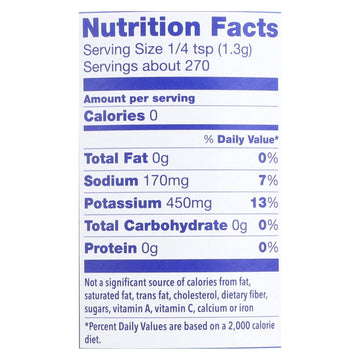 Reduced Sodium Regular Salt 12.35 Ounces (Case of 6)6