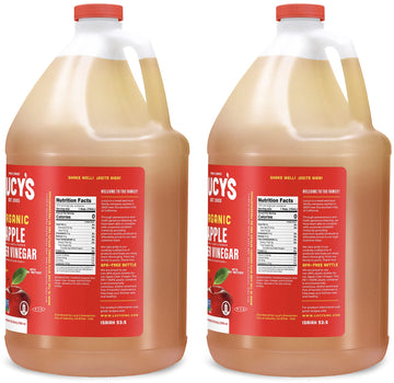 Lucys Organic Raw Apple Cider Vinegar, Unfiltered, Unpasteurized, 2 Gallon Pack