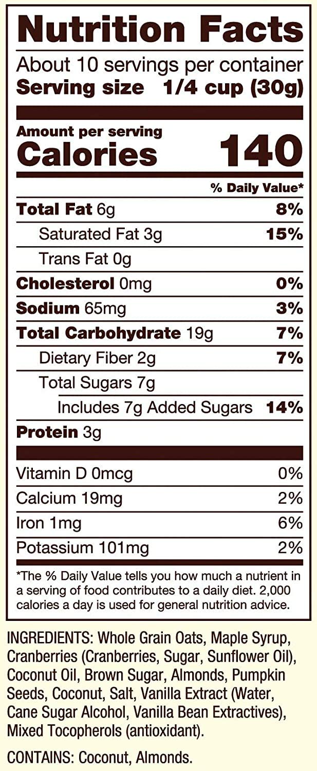 Bob'S Red Mill Pan-Baked Granola Cranberry Almond, 11 Ounce (Pack Of 2)