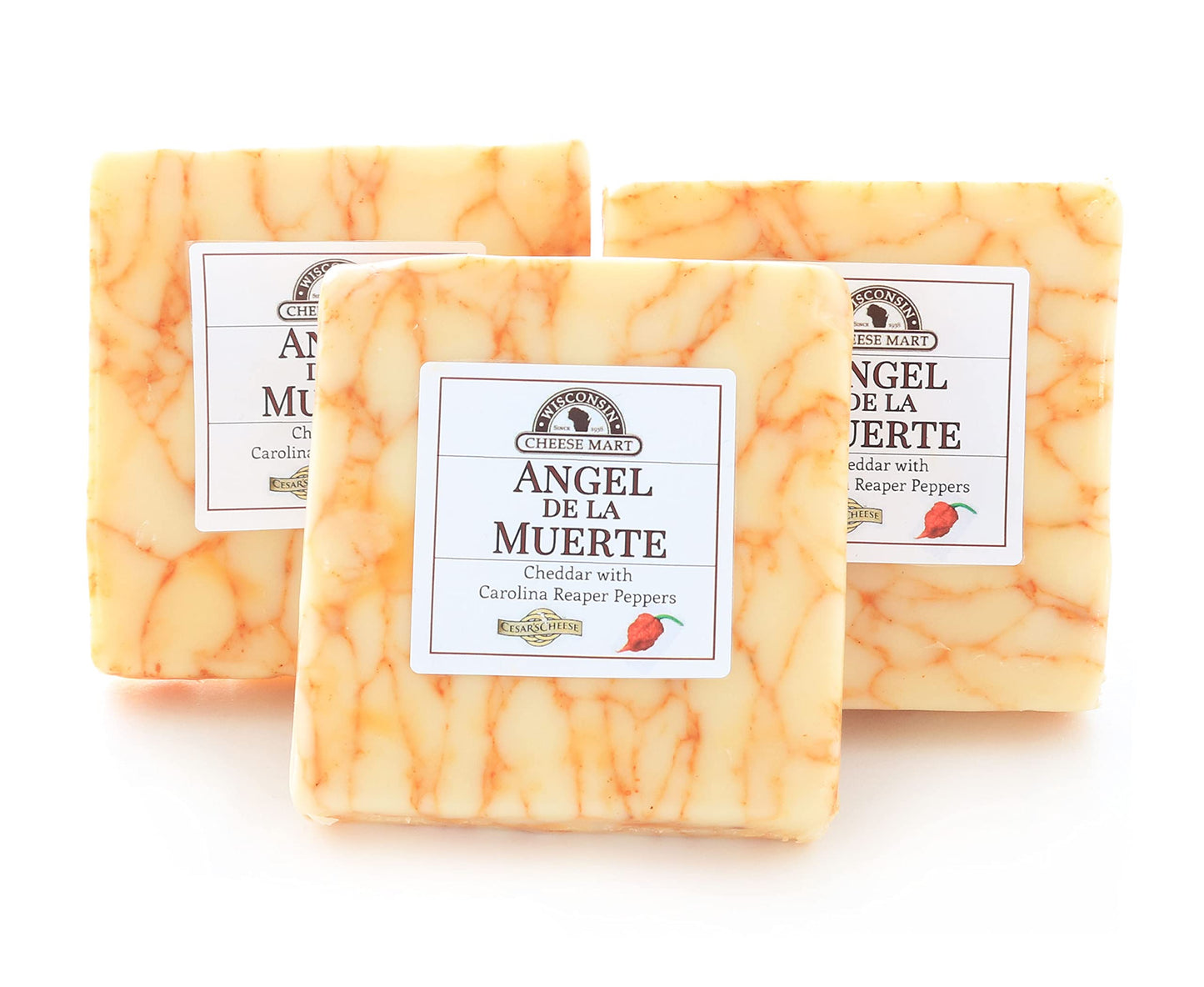 Carolina Reaper Pepper Cheddar Angel de la Muerte 8oz 3 Pack