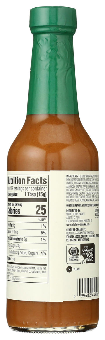 365 by Whole Foods Market Organic Peanut Sauce, 10 Ounce - Creamy & Delicious, Perfect for Dipping or Cooking