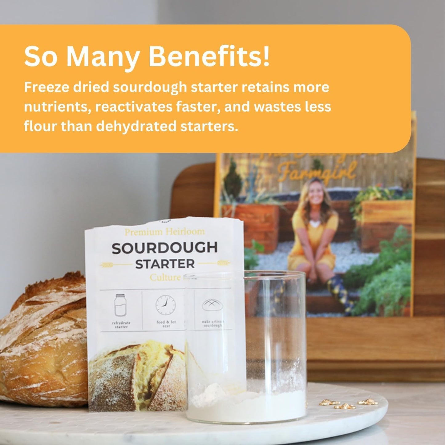 Better Bread Premium Heirloom Sourdough Starter Culture So Blessed Heirloom Style Freeze Dried Starter Culture For Baking Sourdo
