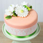 Global Sugar Art Poppy Anemone Sugar Cake Flowers, 3 Count, Sugar-Based, White with Green Center