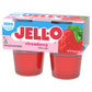 Jell-O Strawberry Artificially Flavored Zero Sugar Ready-to-Eat Gelatin Snack Cups, 4 ct Cups