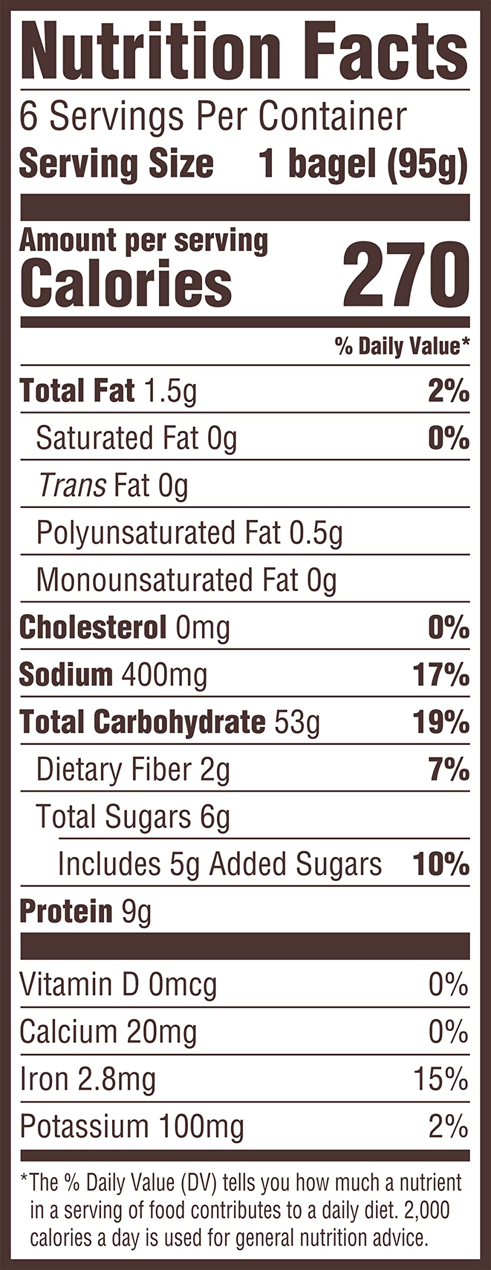 Thomas Onion Bagels, 6 Pre-Sliced Bagels with No High Fructose Corn Syrup, 20 Oz Bag