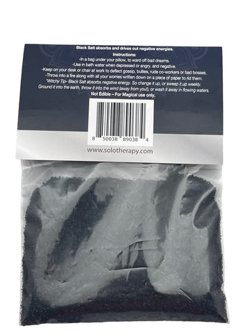 Black Salt For Protection, 50 grams, Black Salt for Rituals, Wiccan Protection Rituals and Spells, Ritual Salt, Witch Black Salt