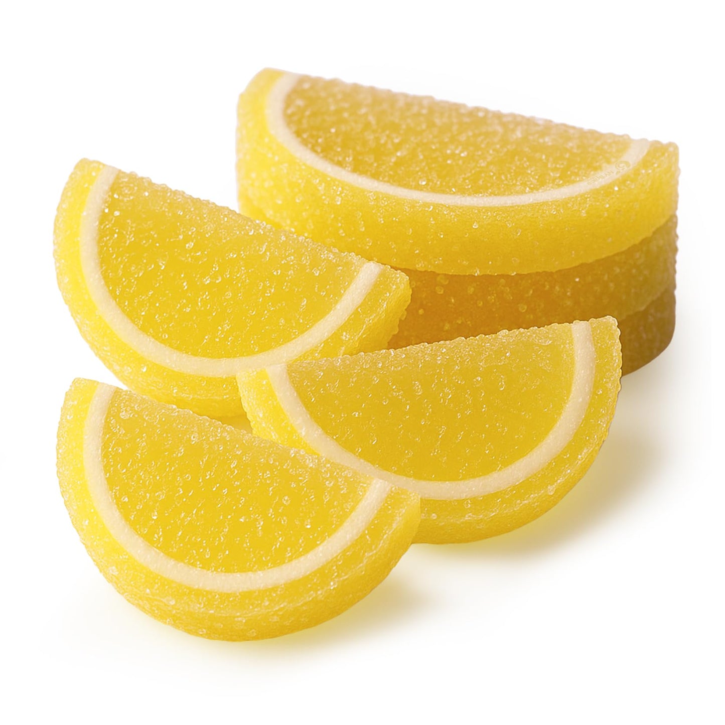 NY Spice Shop Lemon Fruit Slices Candy - 8 Ounce Citrus Flavor Chewy Jelly Fruit Slices Candy - Old Fashioned Sliced Lemon Fruit