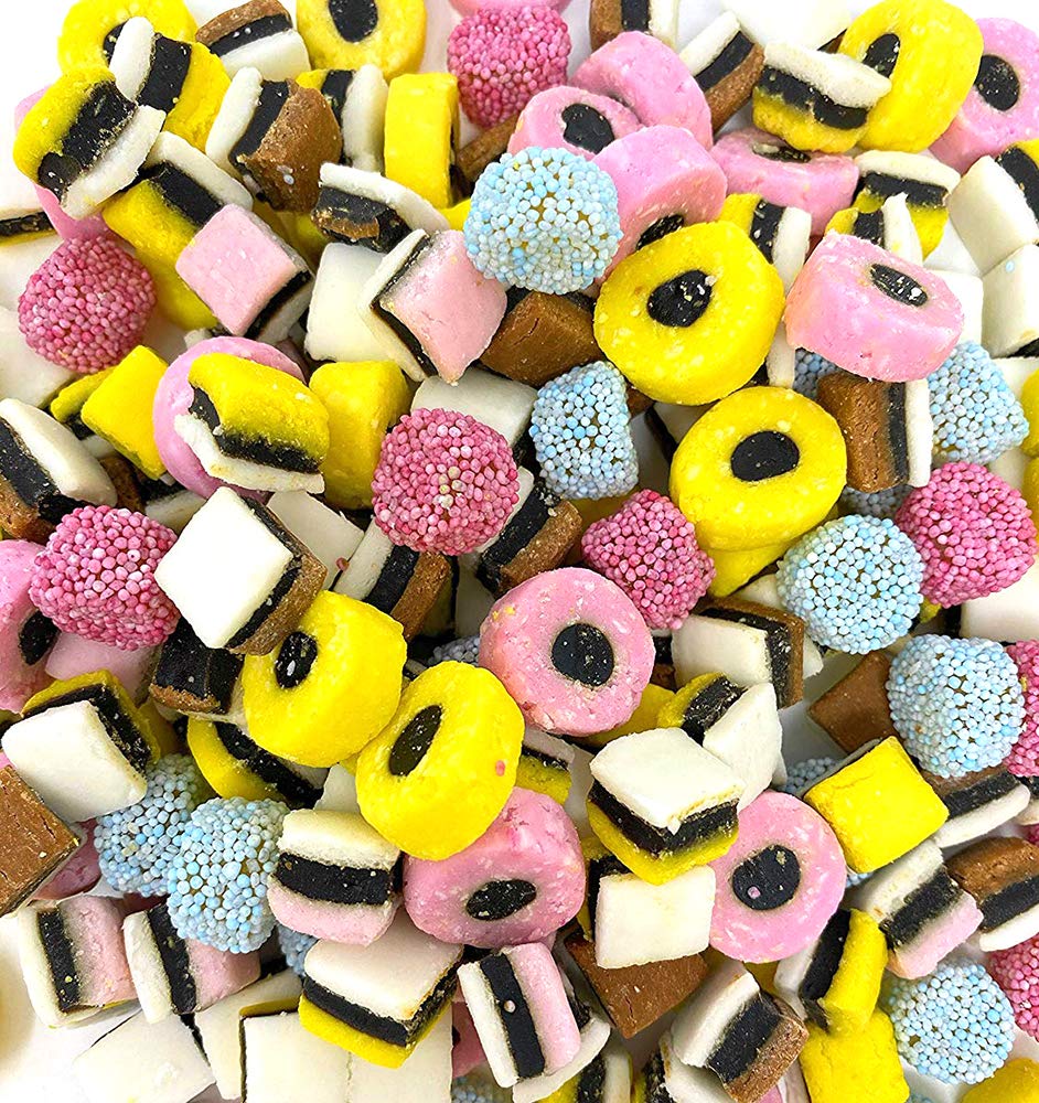 Gustafs english mini licorice allsorts, 1.5 lb