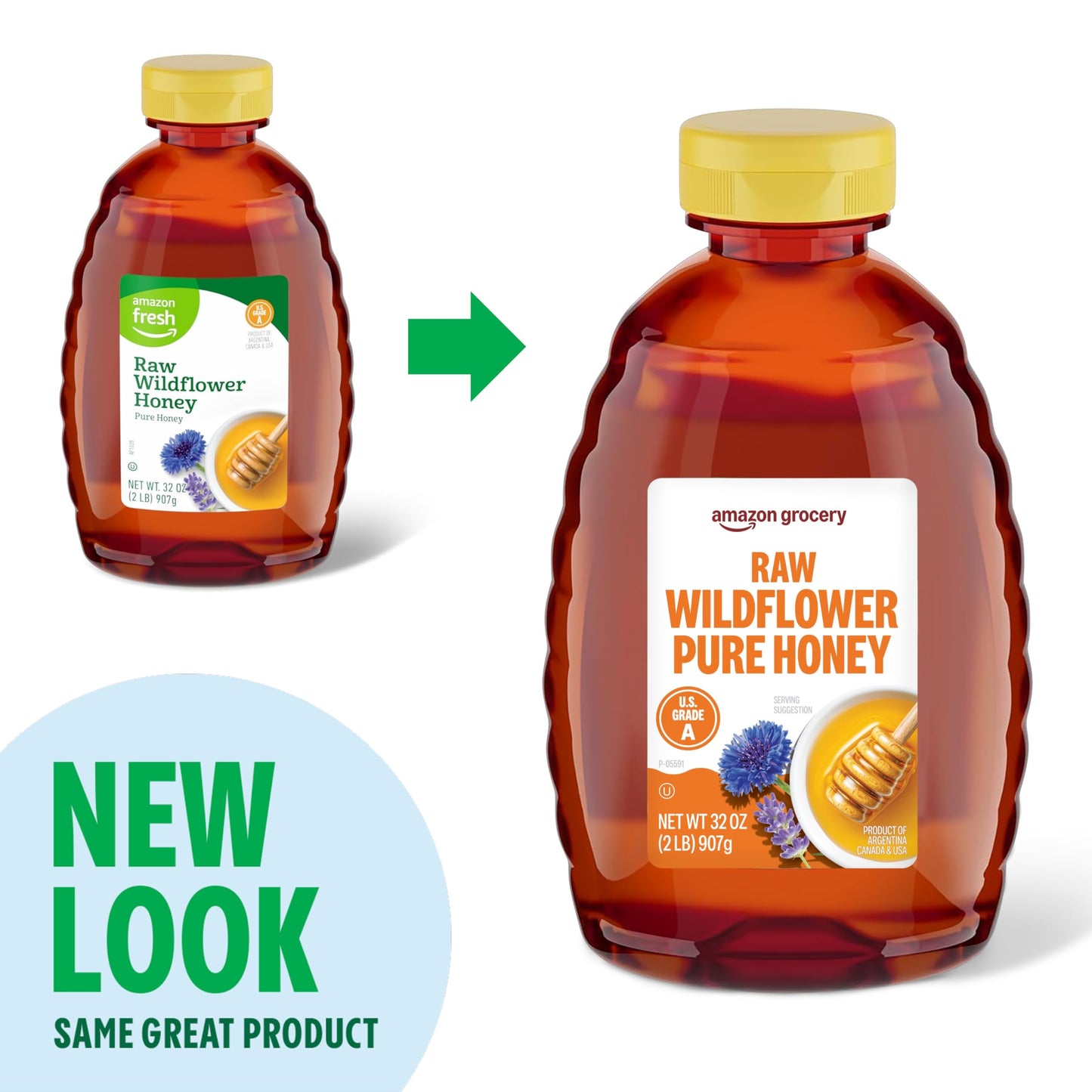 large online retailer Grocery  Raw Wildflower Pure Honey  2 Lb (Previously large online retailer Fresh  Packaging May Vary)