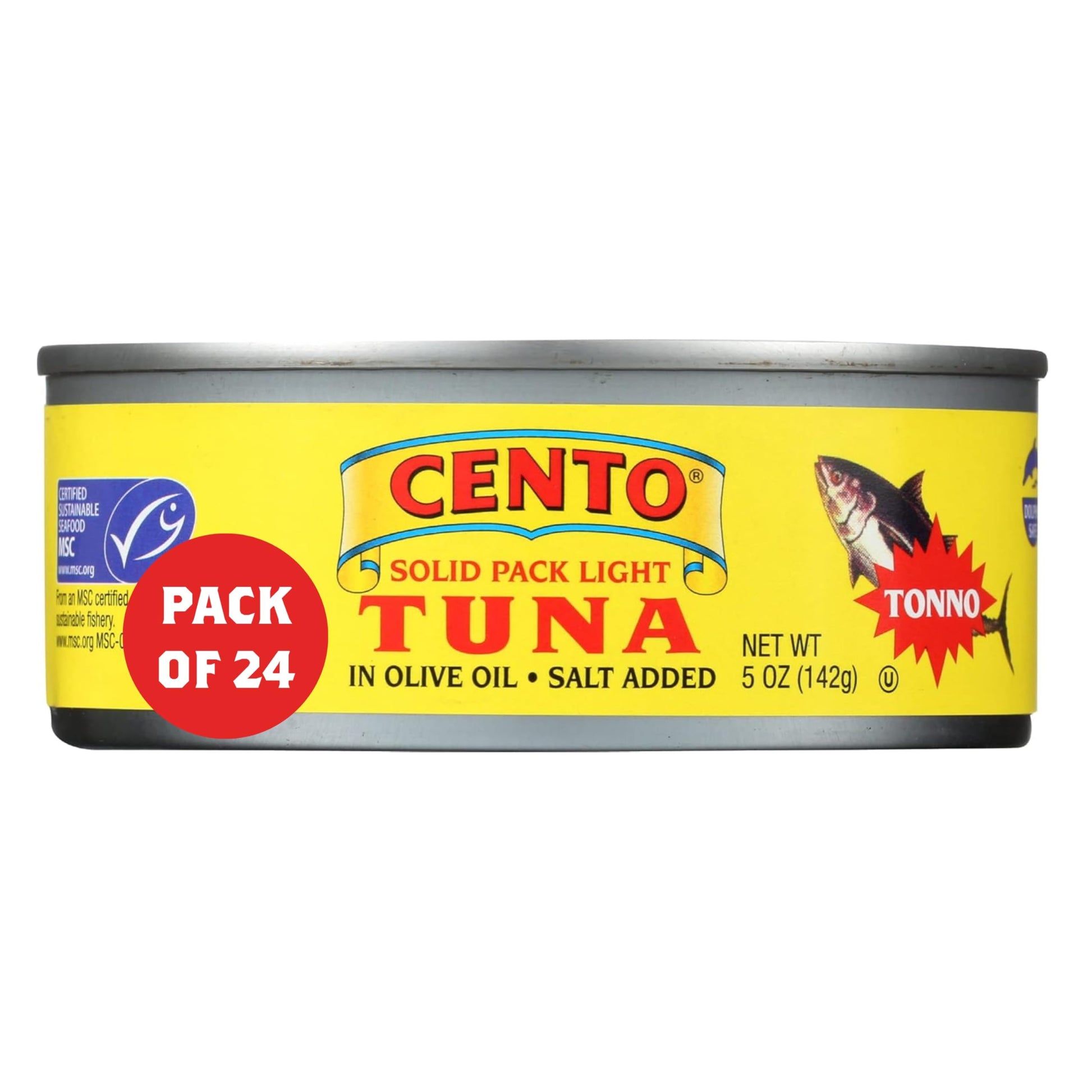 Cento Solid Packed Tuna In Olive Oil, 5 Ounce (Pack of 24)