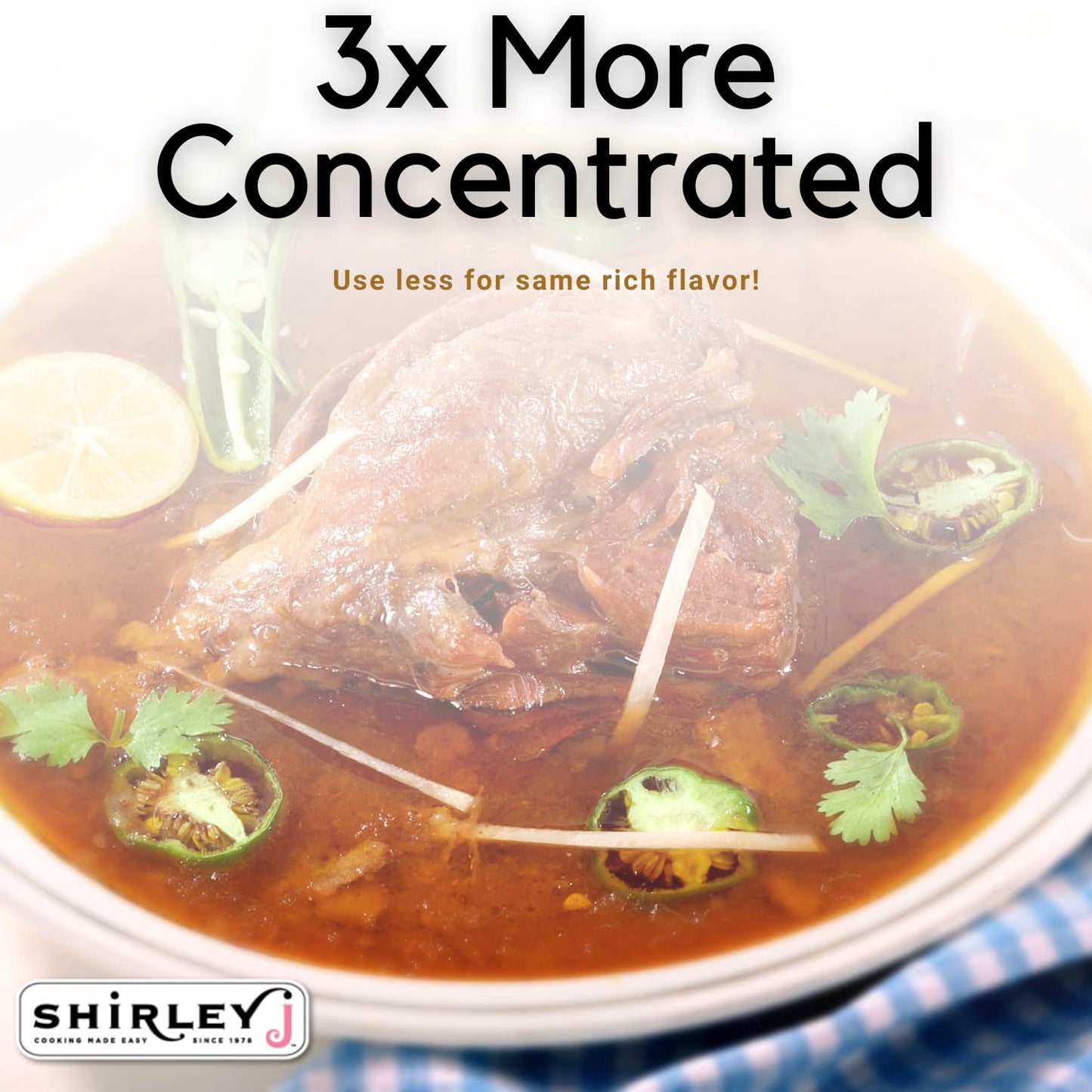 Shirley J- Beef Bouillon Powder Flavor 1 LB. | Low Sodium Concentrated Beef Flavored Bouillon enhanced Gourmet Grade | For Soup  Stew  Broth  Gravy  Curry & More (Beef)
